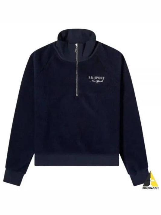 Embroider Logo Sweatshirt Navy - SPORTY & RICH - BALAAN 2