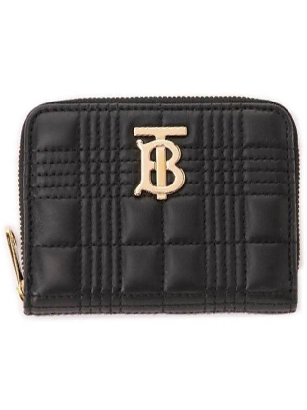 Women's Lola Quilted Zipper Card Wallet Black - BURBERRY - BALAAN 2