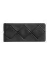 Intrecciato Leather Money Clip Black - BOTTEGA VENETA - BALAAN 1