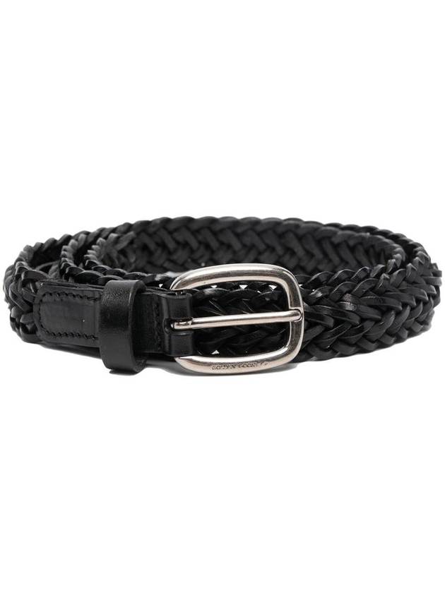 Houston Weaving Leather Belt Black - GOLDEN GOOSE - BALAAN 2