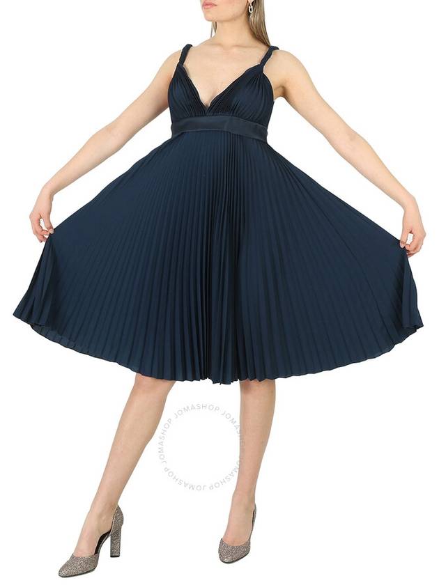 Burberry Ladies Ink Blue Empire-Line Pleated Dress, Brand Size 10 (US Size 8) - BURBERRY - BALAAN 2