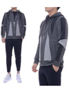 Men's Neoprene Hooded Zip Up Gray - NEIL BARRETT - BALAAN 2