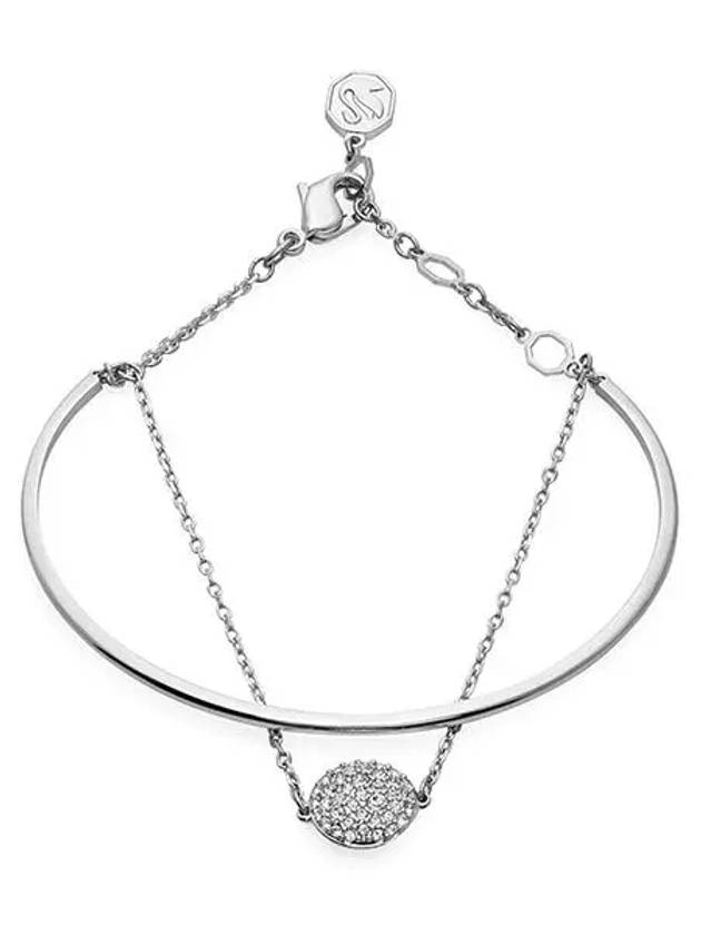 Meteora Rhodium Plated Bracelet White Silver - SWAROVSKI - BALAAN 3