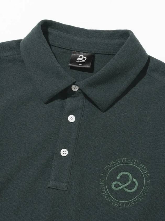 Men s Logo Embroidered Classic Long Sleeve Polo T Shirt D GREEN - 20THHOLE - BALAAN 7