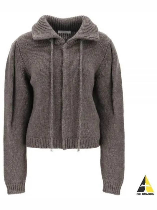 Snap Button Alpaca Blend Cardigan Grey - LEMAIRE - BALAAN 2