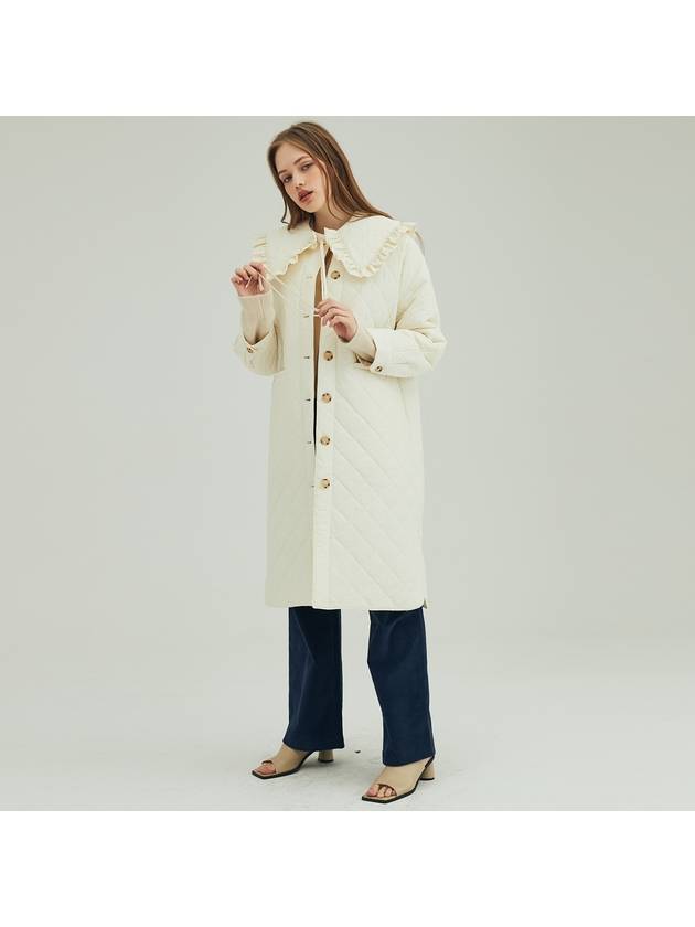 SAILOR COLLAR QUILTED COATCREAM - OPENING SUNSHINE - BALAAN 4