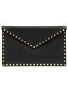 Rockstud Clutch Bag Black - VALENTINO - BALAAN 3