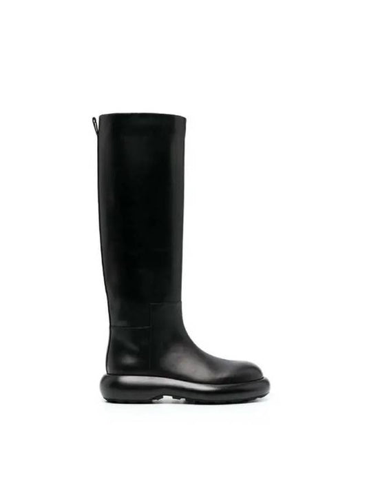 Strong Foam Box Leather Long Boots Black - JIL SANDER - BALAAN 2