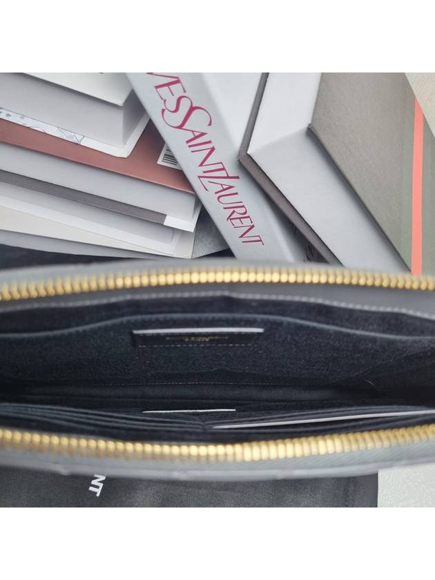 Monogram Matelasse Clutch Gray - SAINT LAURENT - BALAAN 7