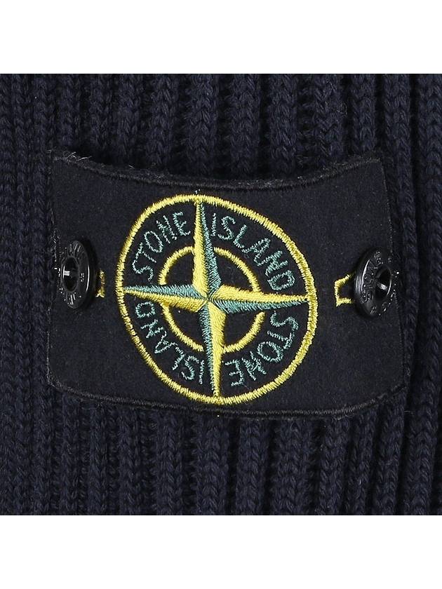 Full Rib Wool Knit Top Navy - STONE ISLAND - BALAAN 6