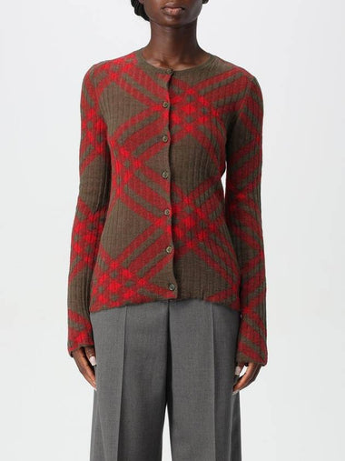 Cardigan check Burberry in misto lana - BURBERRY - BALAAN 1