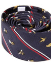 Men's Diagonal Bird Bee Jacquard Tie Navy - THOM BROWNE - BALAAN 8