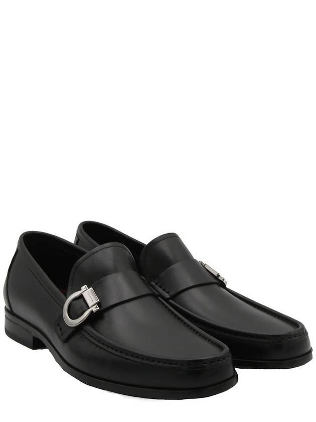 Gancini Calfskin Loafers Black - SALVATORE FERRAGAMO - BALAAN 4