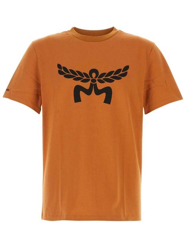 Laurel Logo Short Sleeve T-Shirt Brown - MCM - BALAAN 2