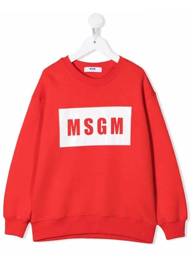 Kids Women s Box Logo Sweatshirt MS027670 040 - MSGM - BALAAN 1