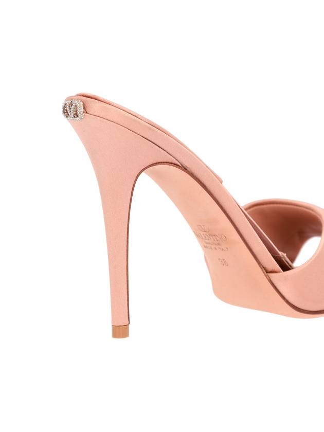 105 HEEL SANDAL WITH PLATINUM LOGO - VALENTINO - BALAAN 4