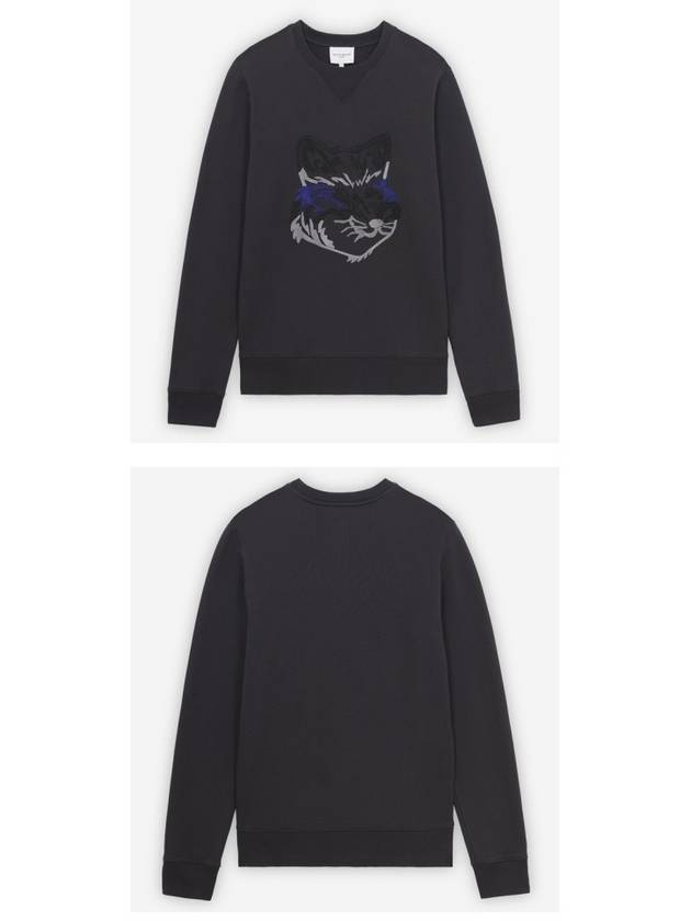 Big Fox Embroidery Regular Cotton Sweatshirt Anthracite - MAISON KITSUNE - BALAAN 5