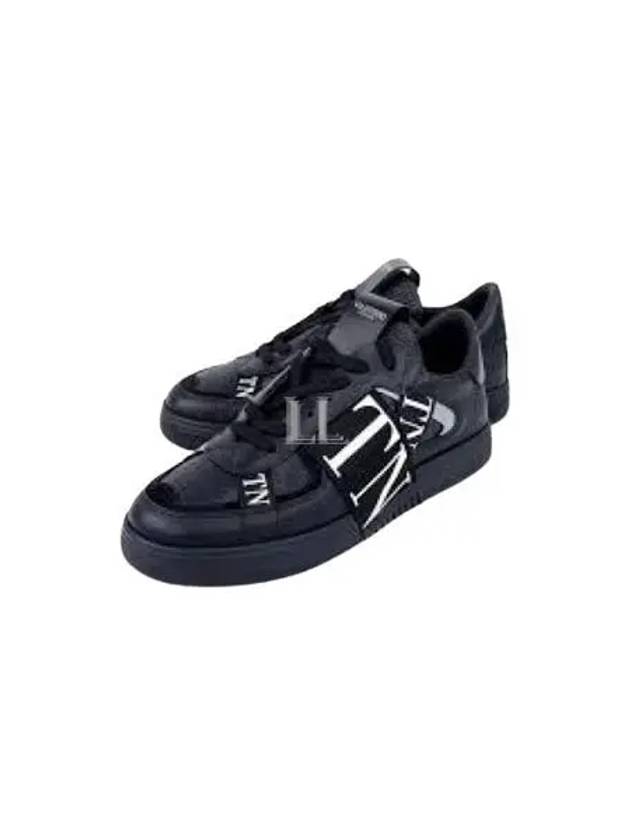 Logo Band Low-Top Sneakers Black - VALENTINO - BALAAN 2