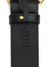 Double G Buckle Leather Belt Black - GUCCI - BALAAN 5