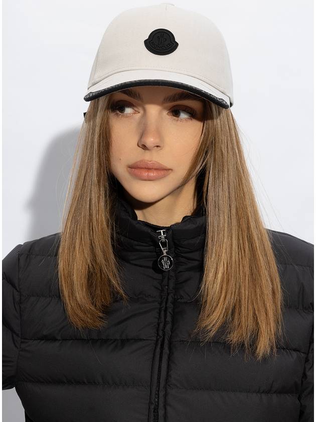 Logo Patch Ball Cap Light Gray - MONCLER - BALAAN 3