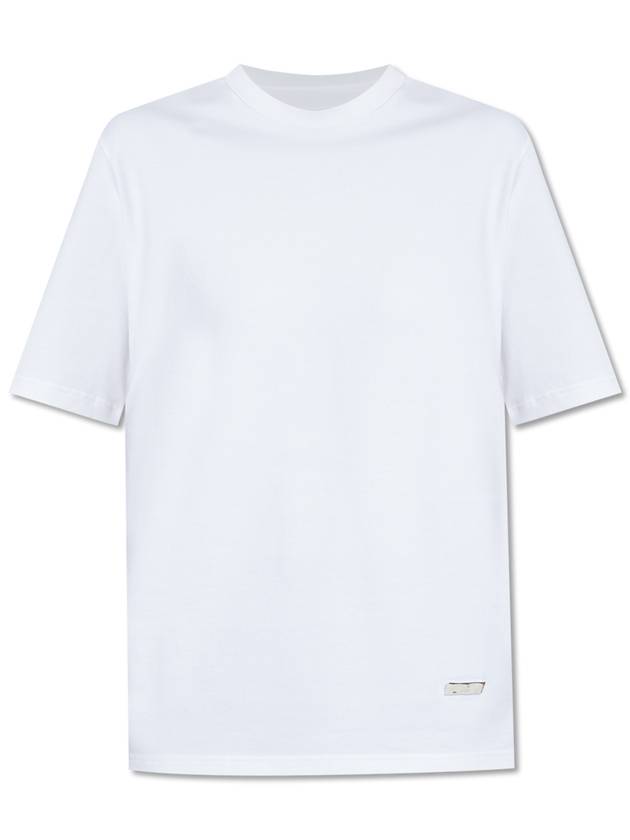 Crew Neck Cotton Short Sleeve T-shirt White - JIL SANDER - BALAAN 2