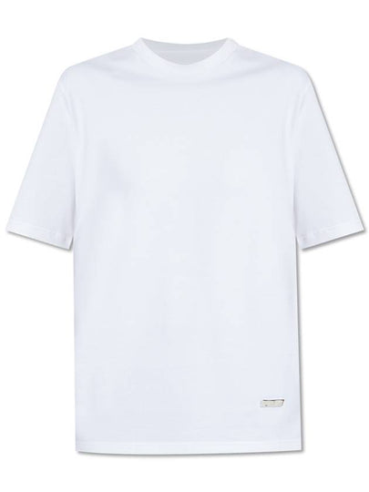 Crew Neck Cotton Short Sleeve T-shirt White - JIL SANDER - BALAAN 2