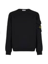 Waffen Patch Zipper Pocket Sweatshirt Black - STONE ISLAND - BALAAN 2