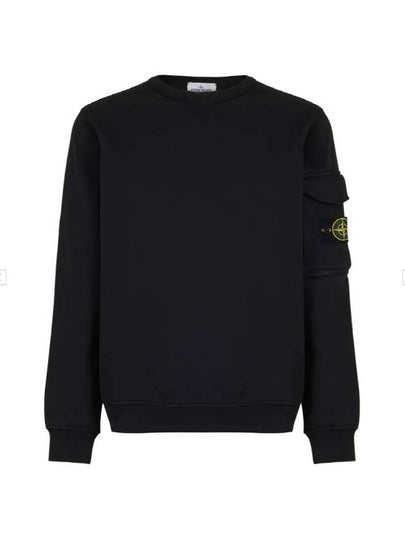 Wappen Patch Zipper Pocket Sweatshirt Black - STONE ISLAND - BALAAN 2