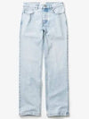 Classic Fit Cotton Denim Straight Jeans Light Blue - AMI - BALAAN 2