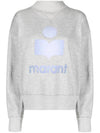 Women's Moby Logo Cotton Sweatshirt Grey - ISABEL MARANT ETOILE - BALAAN 1