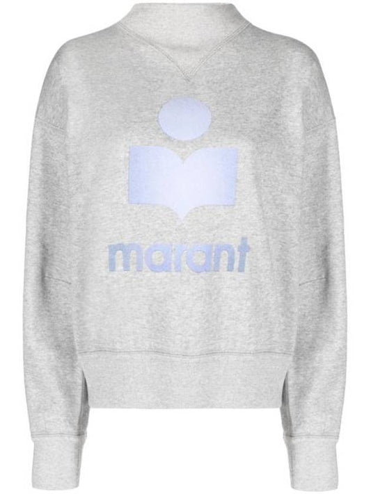 Moby Logo Cotton Sweatshirt Grey - ISABEL MARANT ETOILE - BALAAN 1