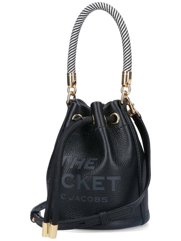 Micro Leather Mini Bucket Bag Black - MARC JACOBS - BALAAN 3