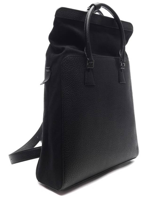 5AC Daily Vertical Leather Backpack Black - MAISON MARGIELA - BALAAN 4