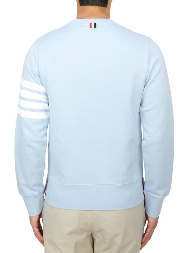 4 Bar Loopback Jersey Sweatshirt Blue - THOM BROWNE - BALAAN 4