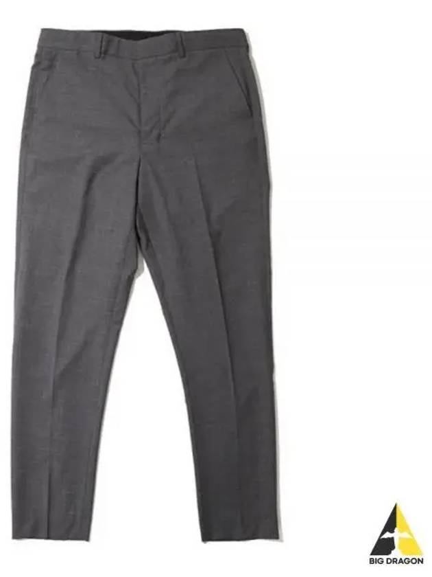 carrot fit virgin wool chino straight pants heather Grey - AMI - BALAAN 2