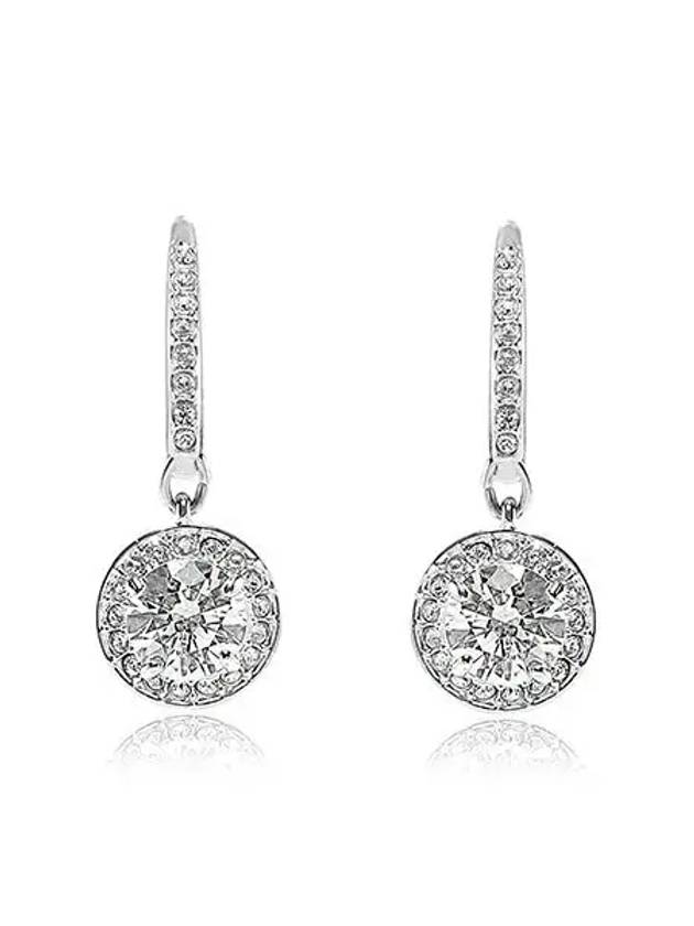 Una Angelic Crystal Drop Earrings Silver - SWAROVSKI - BALAAN 4