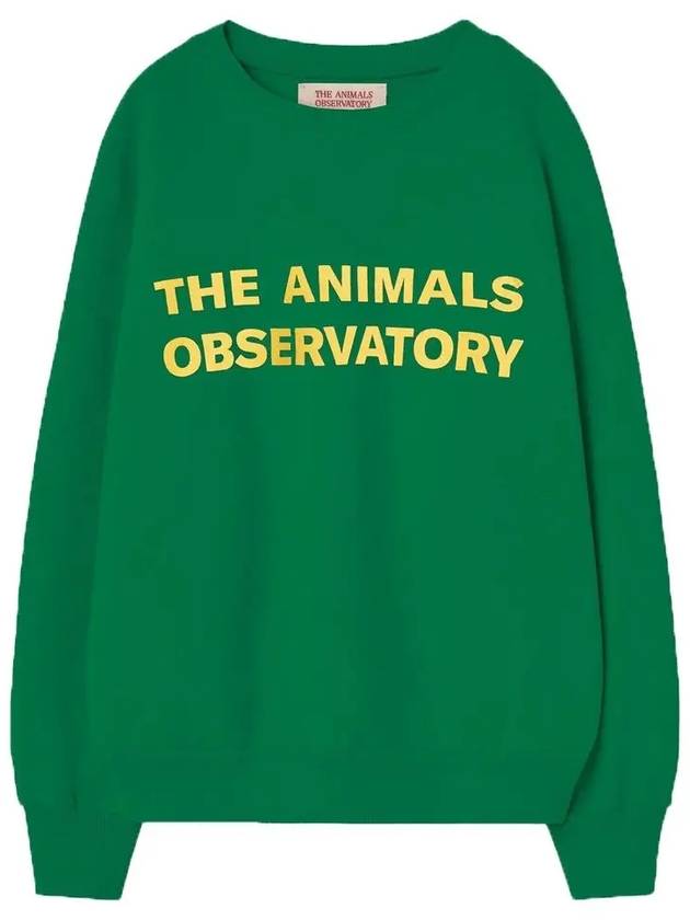 Kids Logo Printing Sweatshirt Green S24154 177BG - THE ANIMALS OBSERVATORY - BALAAN 2