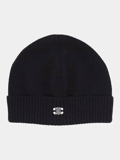 Triomphe Logo Beanie Black - CELINE - BALAAN 2