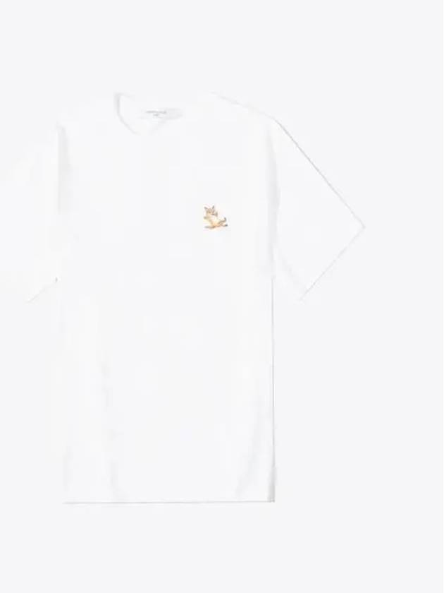 Chillax Fox Patch Classic Short Sleeve T-Shirt White - MAISON KITSUNE - BALAAN 2