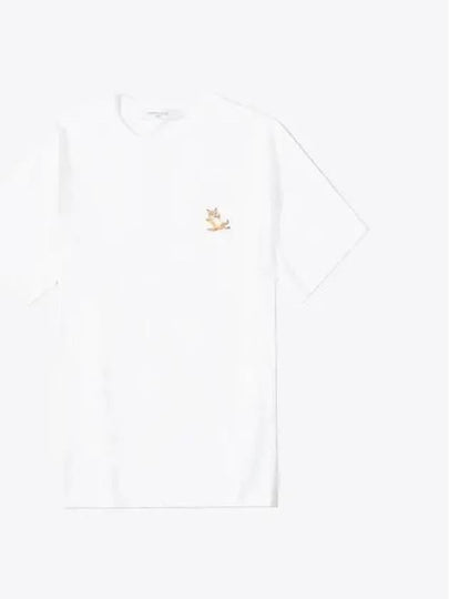 Chillax Fox Patch Classic Short Sleeve T-Shirt White - MAISON KITSUNE - BALAAN 2