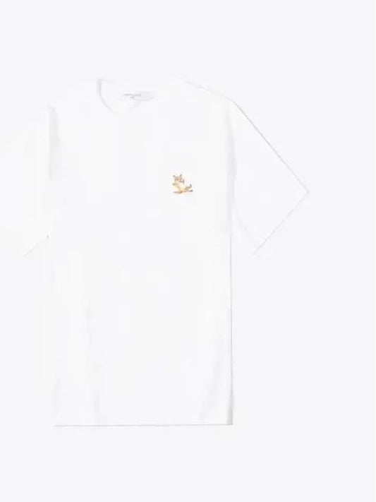 Chillax Fox Patch Classic Short Sleeve T-Shirt White - MAISON KITSUNE - BALAAN 2