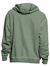 Brushed Cotton Fleece Hoodie Sage Green - STONE ISLAND - BALAAN 3