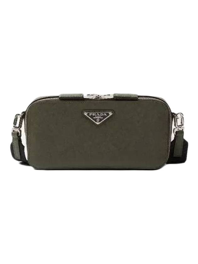 Brique Saffiano Leather Cross Bag Roden Green - PRADA - BALAAN 1