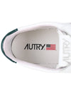 Medalist Leather Suede Green Tab Low Top Sneakers White - AUTRY - BALAAN 9