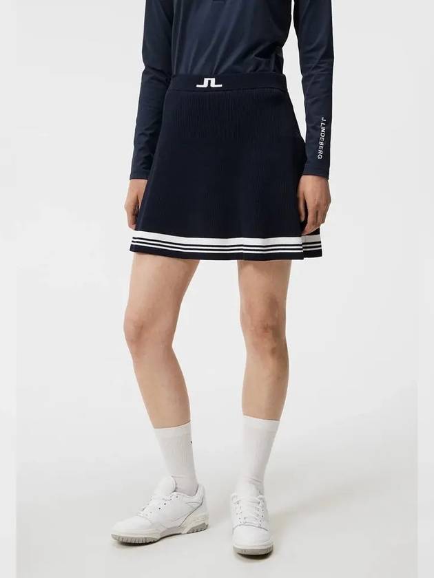 FRIDA Women s Golf Knit Skirt Navy GWSD09392 - J.LINDEBERG - BALAAN 2