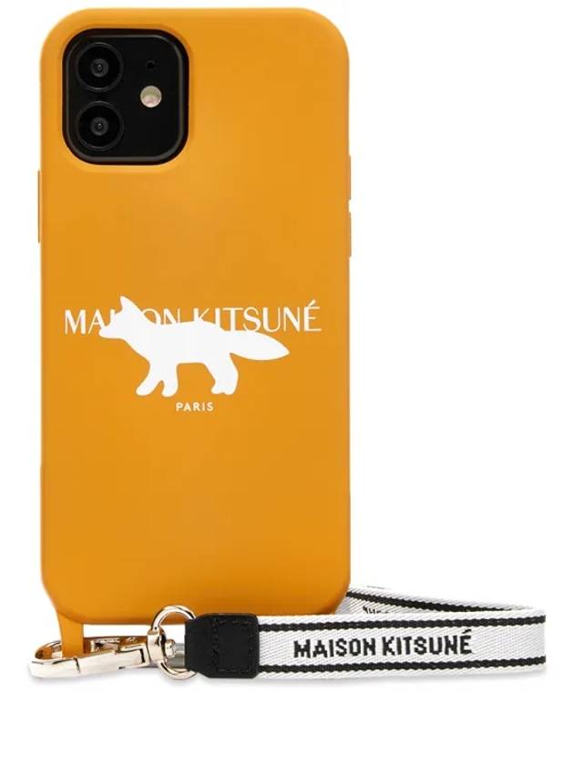 Fox Logo Iphone 12 Pro Phone Case Yellow - MAISON KITSUNE - BALAAN 4