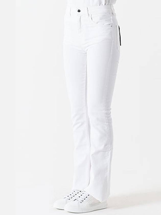 Women's Logo Bootcut Jeans White - EMPORIO ARMANI - BALAAN 3