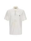 Logo Cotton Polo Shirt White - BRUNELLO CUCINELLI - BALAAN 2