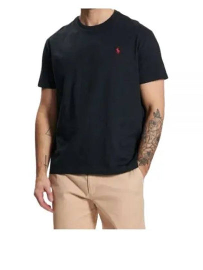 Men's Embroidery Logo Pony Classic Fit Short Sleeve T-Shirt Black - POLO RALPH LAUREN - BALAAN 2