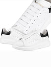 Oversized Leather Tab Low Top Sneakers White - ALEXANDER MCQUEEN - BALAAN 2